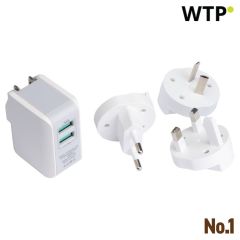 Adattatore da viaggio Antwerp, bianco, EG209706