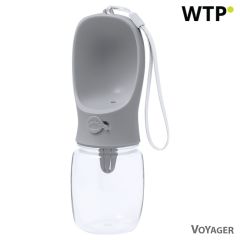 Bottiglia da viaggio 350 ml per cani, ciotola per acqua, grigio, V2118-19