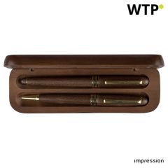 Walnut wooden pen set Adelina, rjava, 1349353-011999128