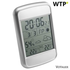 Weather station with outside sensor, silver, V3063-32