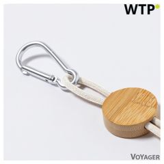 Kabel za polnjenje iz pšenične slame in bombaža s karabinom, bambusov element, mešana, V1362-00