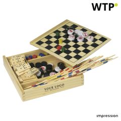 Wooden 5-in-1 game set Cherie, brown, 6163-011999999