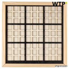 Wooden sudoku game Christa, brown, 1097589-011999999