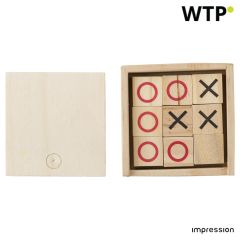 Wooden Tic Tac Toe game Alessio, brown, 427062-011999999