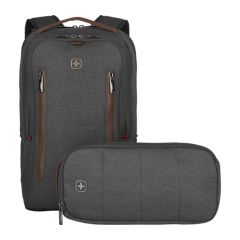 CityUpgrade Laptop Backpack 16" With Cross Body Da, Grey, EGWR606489