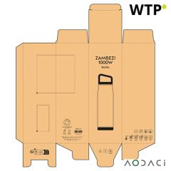 Zambezi bottiglia da 1000W rSS da 1160ml con doppia parete e adatta alla Sublimazione, bianco, ABT041-106