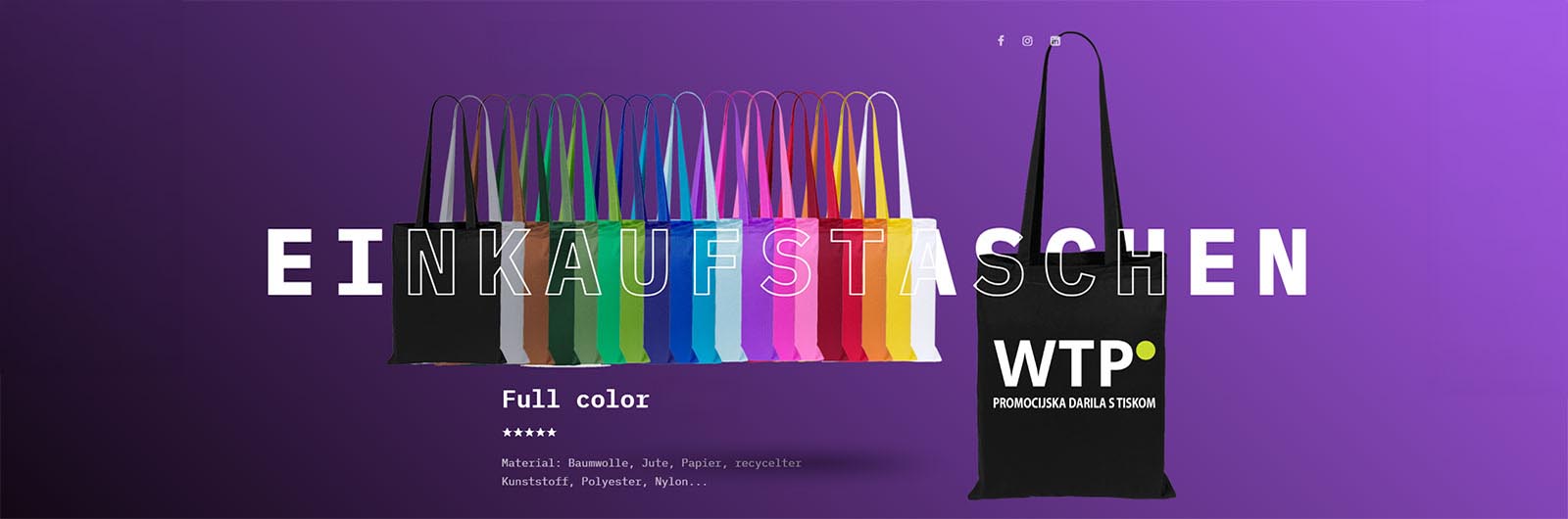Einkaufstaschen mit Logo-Aufdruck