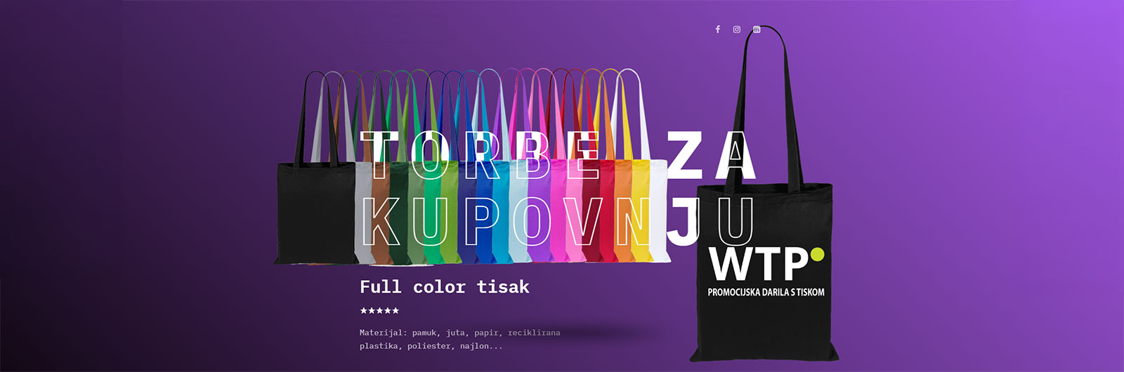 Vrećice za kupovinu s tiskom logotipa