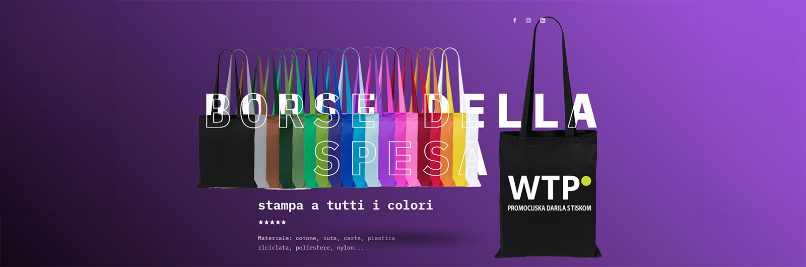 Borse della spesa stampate con il tuo logo