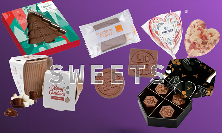 Sweets with printed packaging
