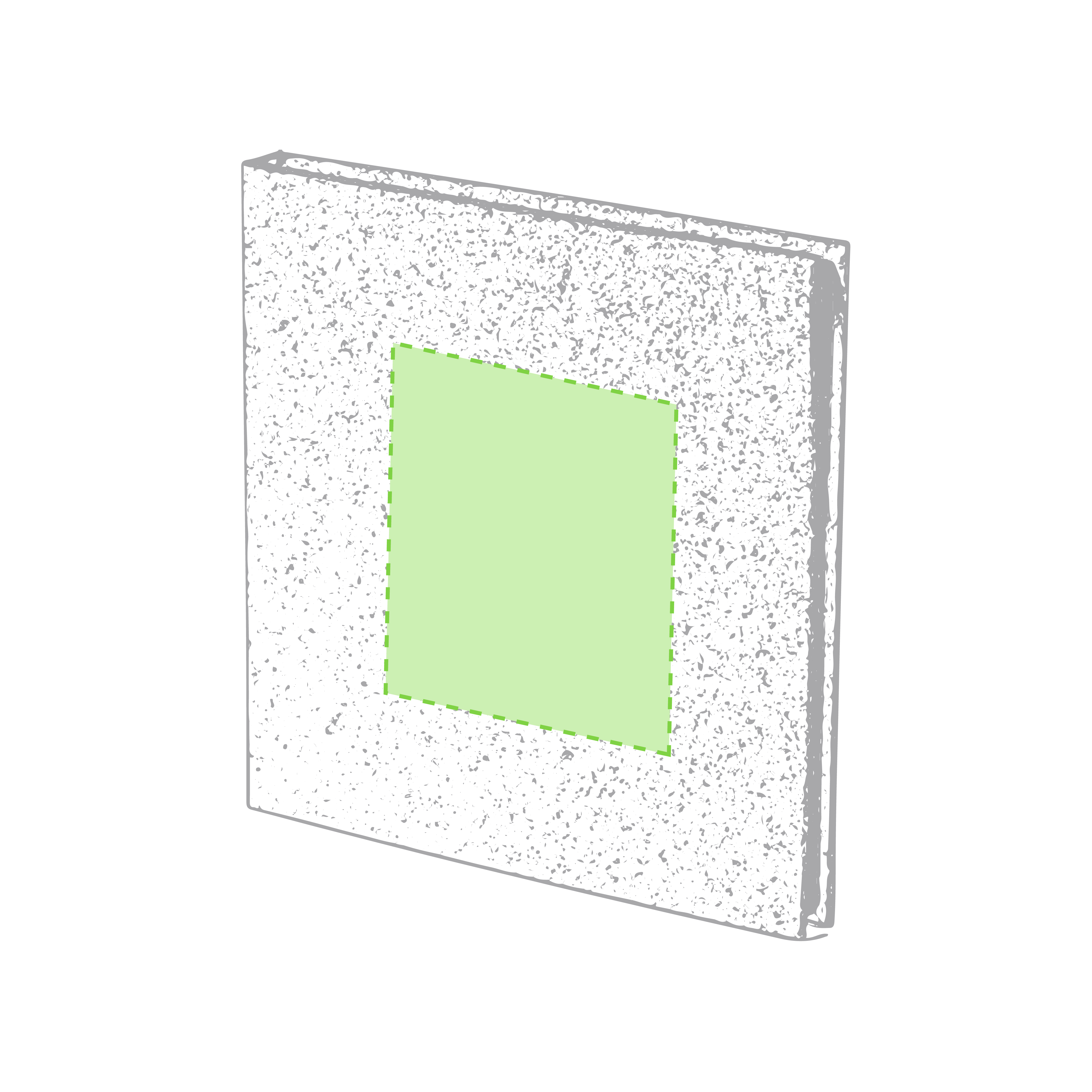 Centered on lid