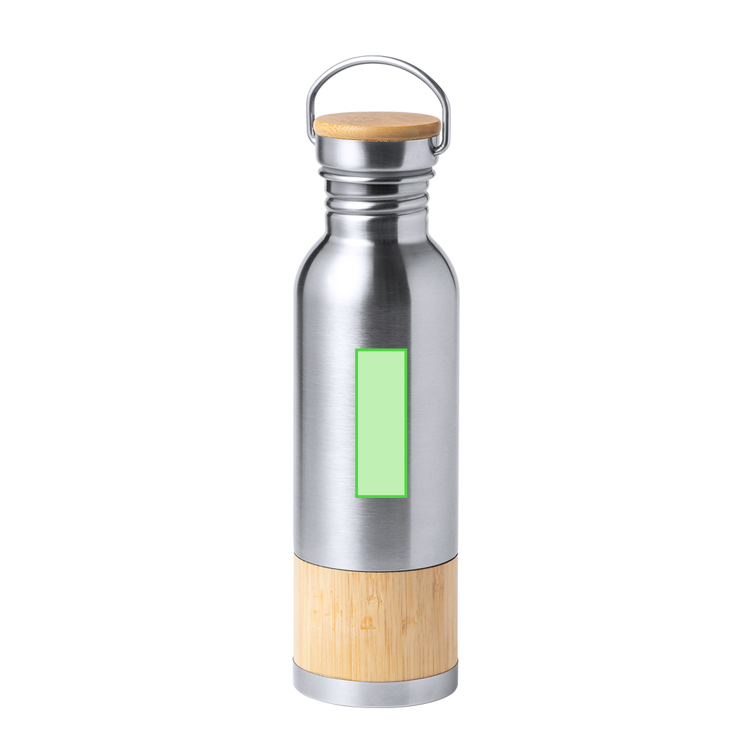 Zentrierte Seite der Flasche