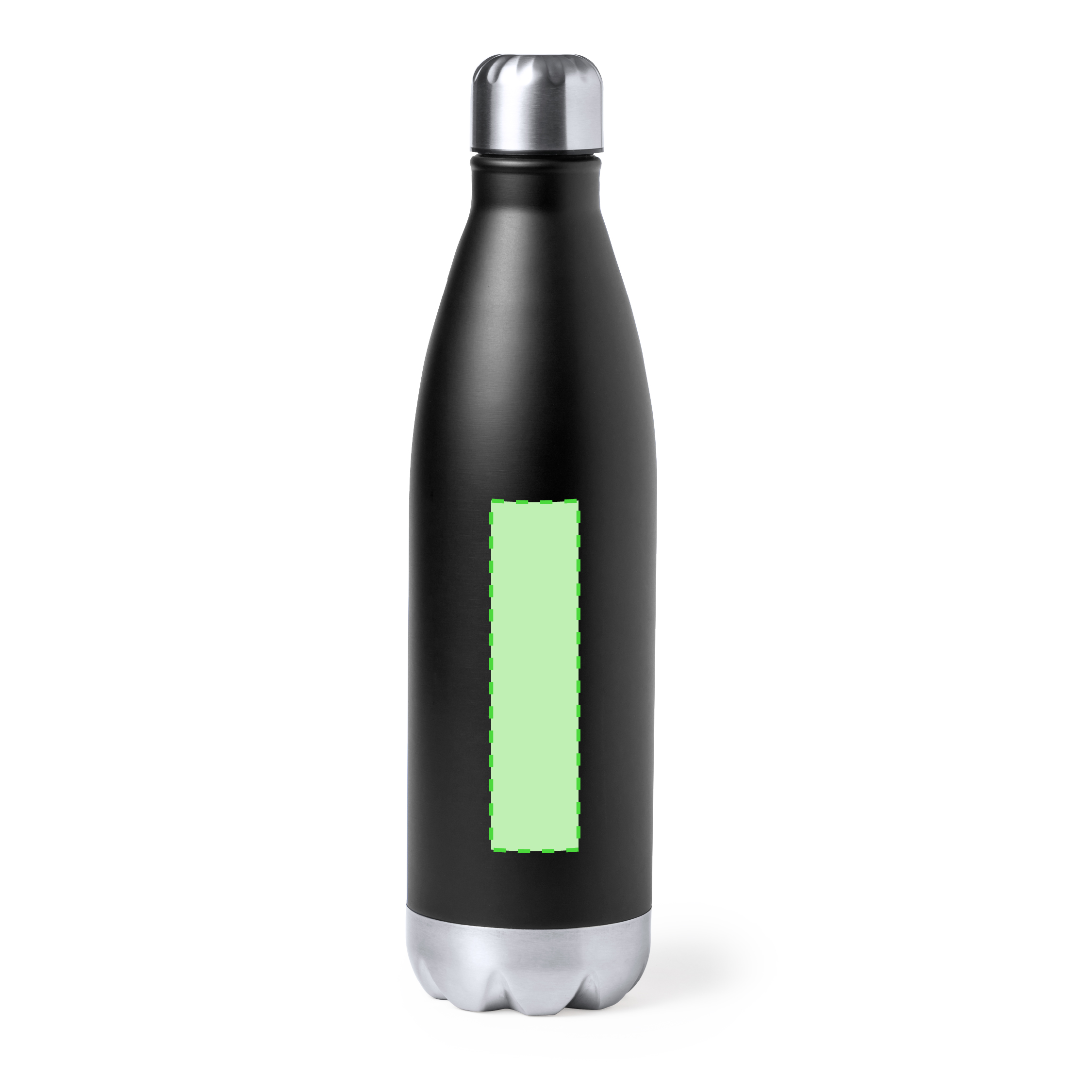 Zentrierte Seite der Flasche