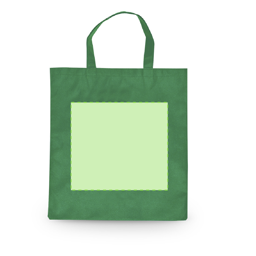 Druck in der Mitte der Tasche (entfalten und drucken)
