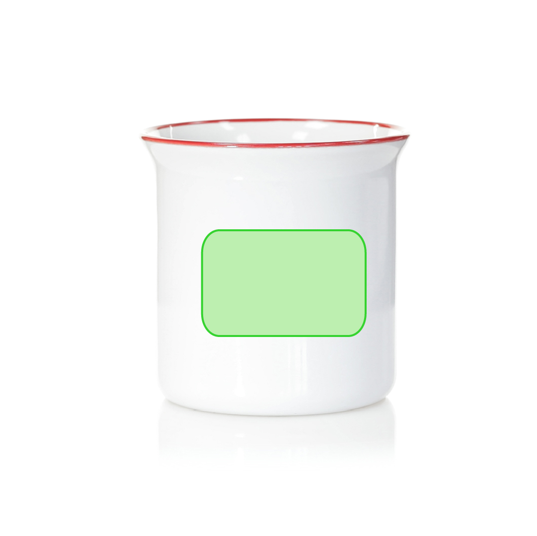 Focalizzato sulla parte frontale della tazza