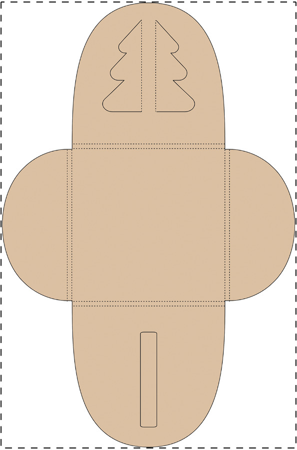 Individuell gestalteter Kraftpapierkarton