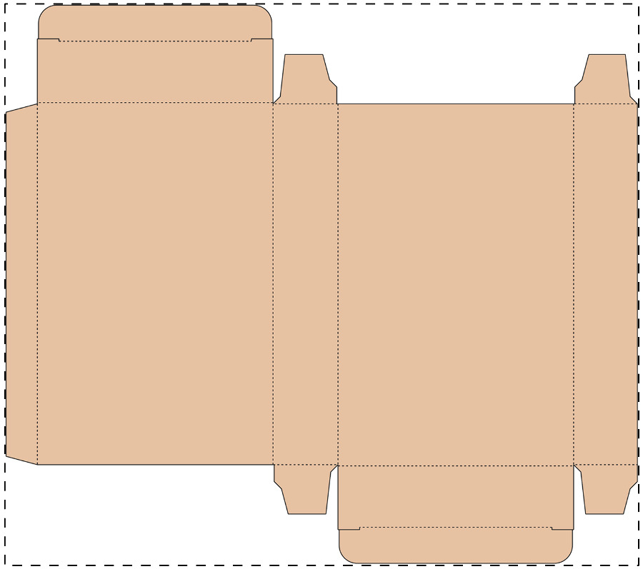 Individuell gestalteter Kraftpapierkarton