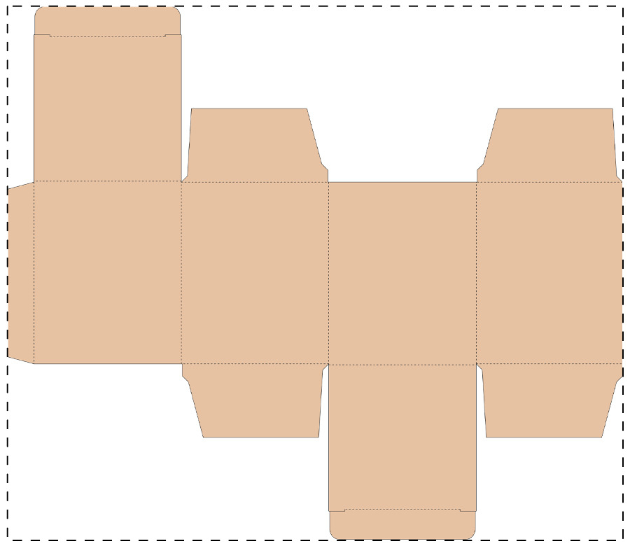 Custom kraft paperboard box