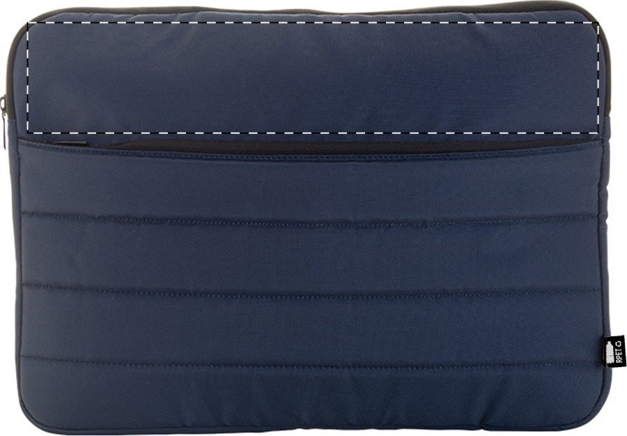Front side - above zip