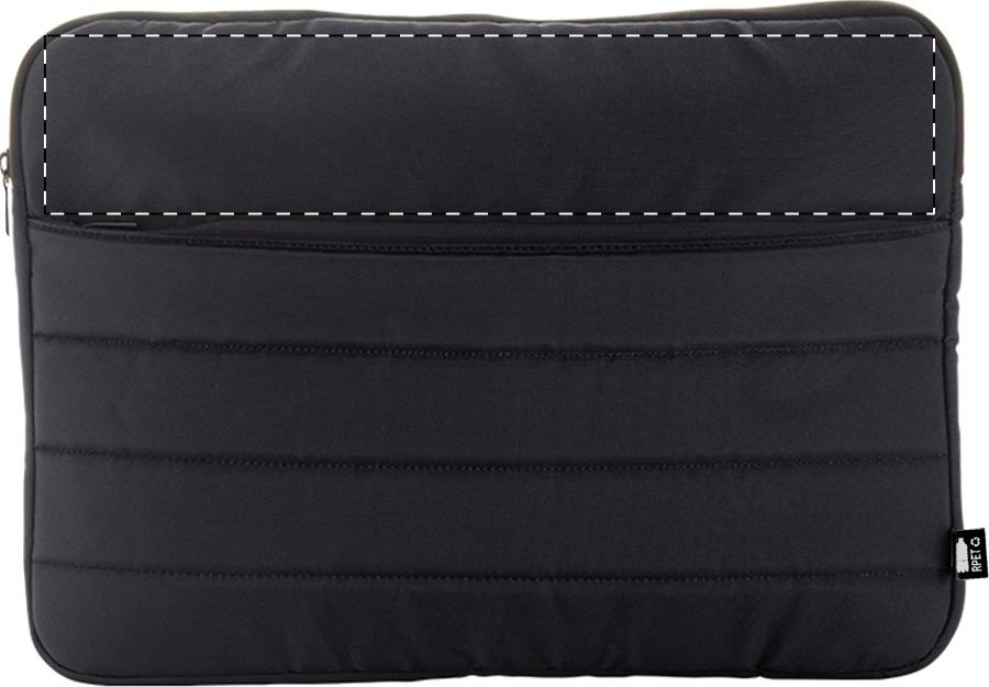 Front side - above zip
