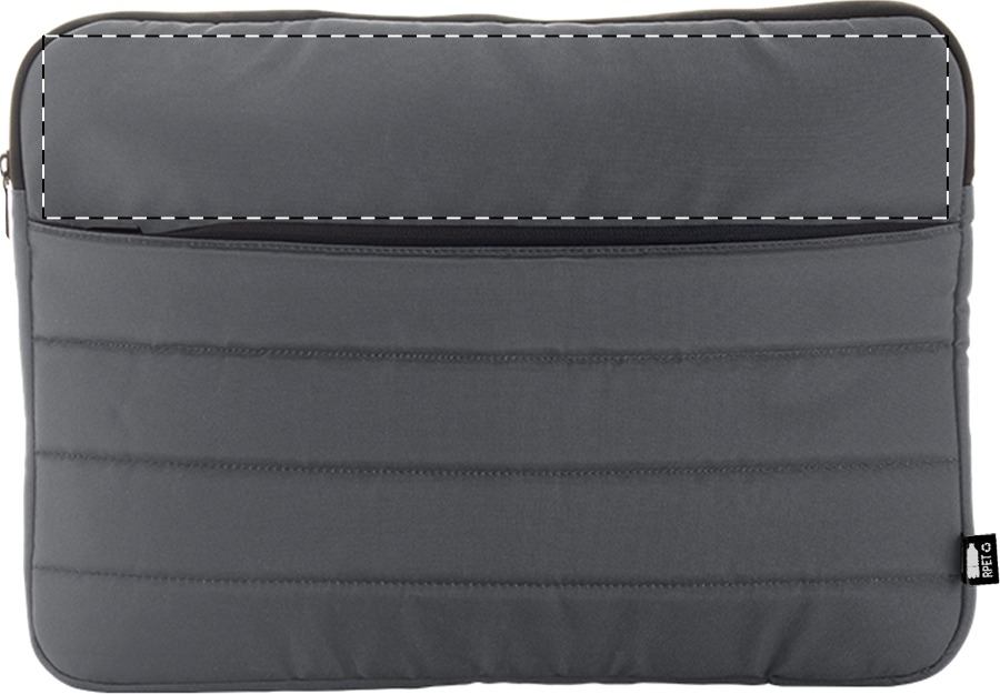 Front side - above zip