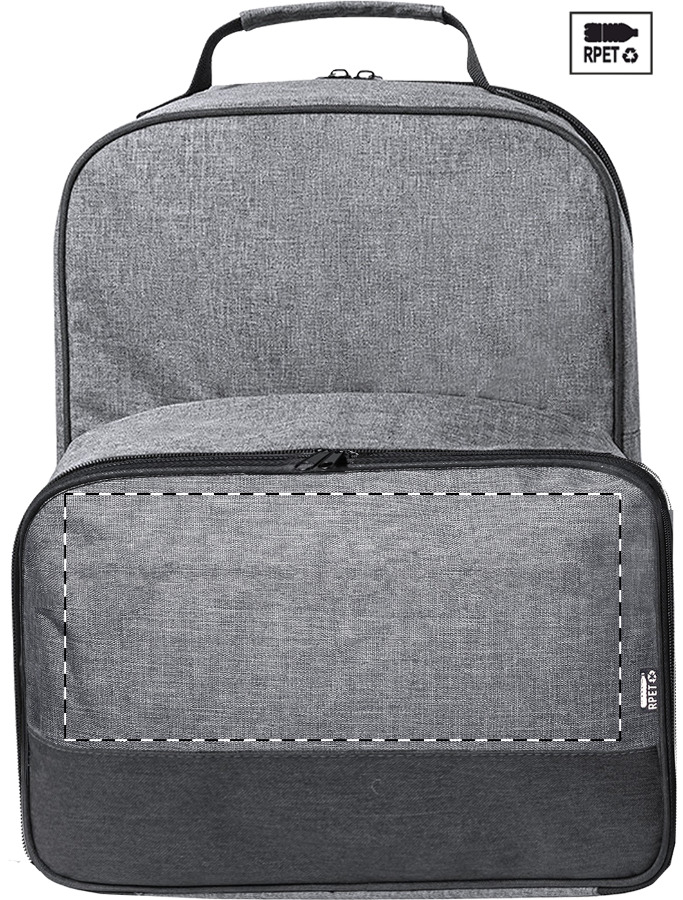 Front side - below zip