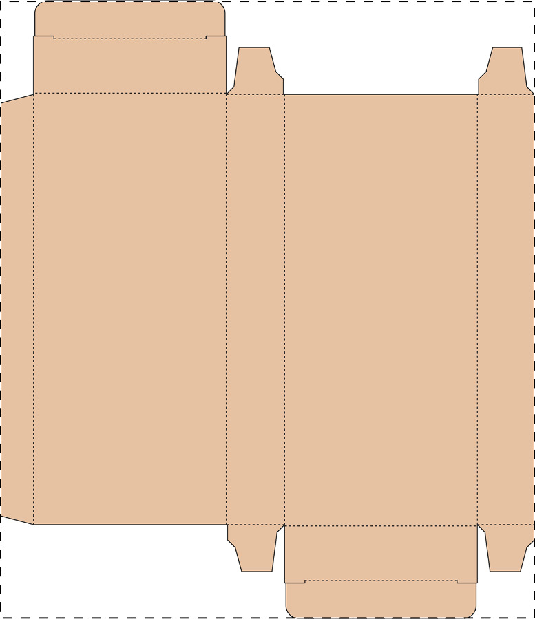 Custom kraft paperboard box