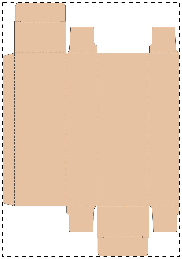 Custom kraft paperboard box