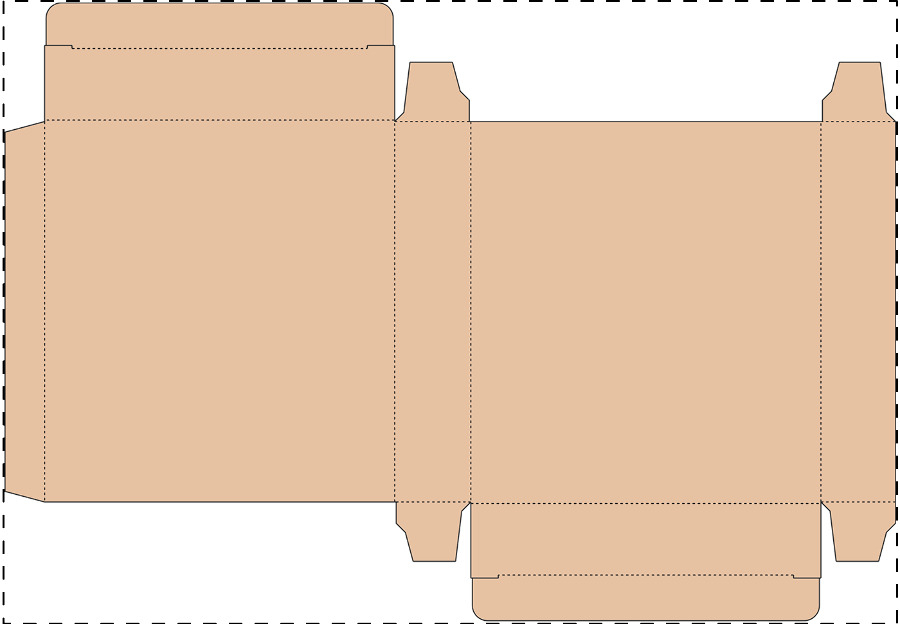Custom kraft paperboard box