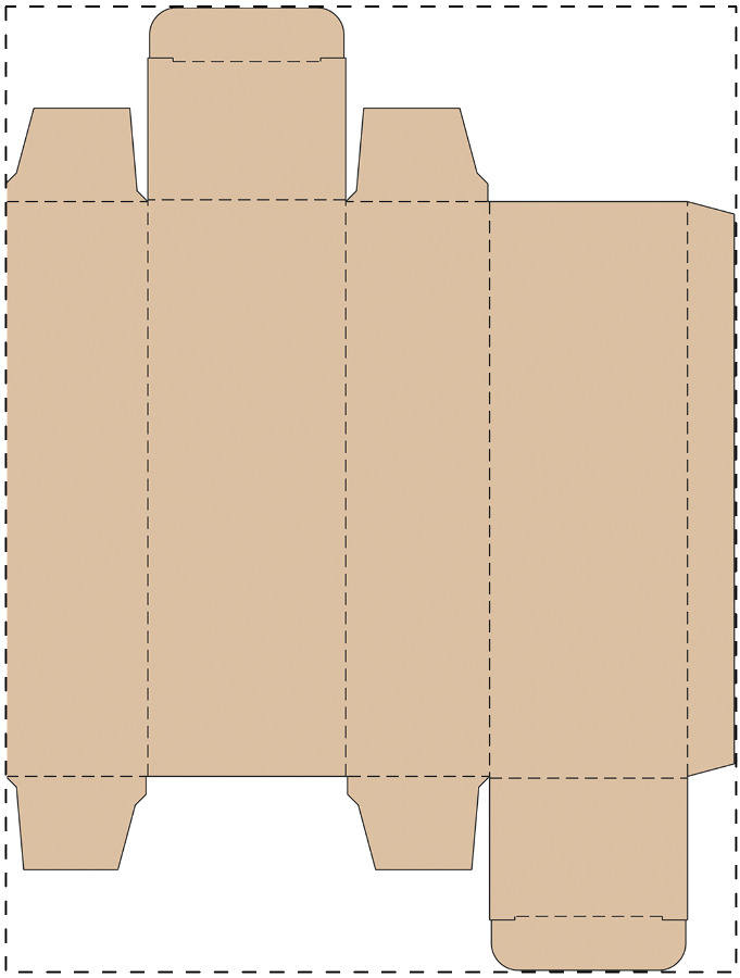 Custom kraft paperboard box