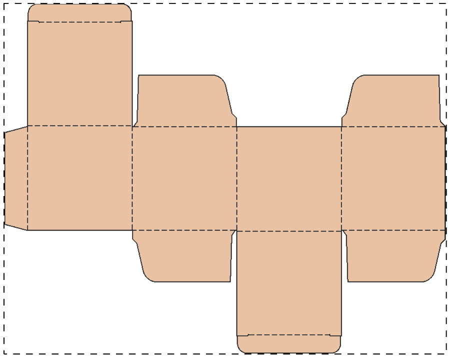 Individuell gestalteter Kraftpapierkarton
