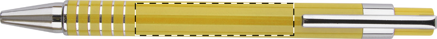 Ballpoint pen barrel - in line with clip