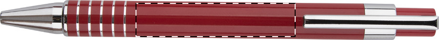 Ballpoint pen barrel - in line with clip