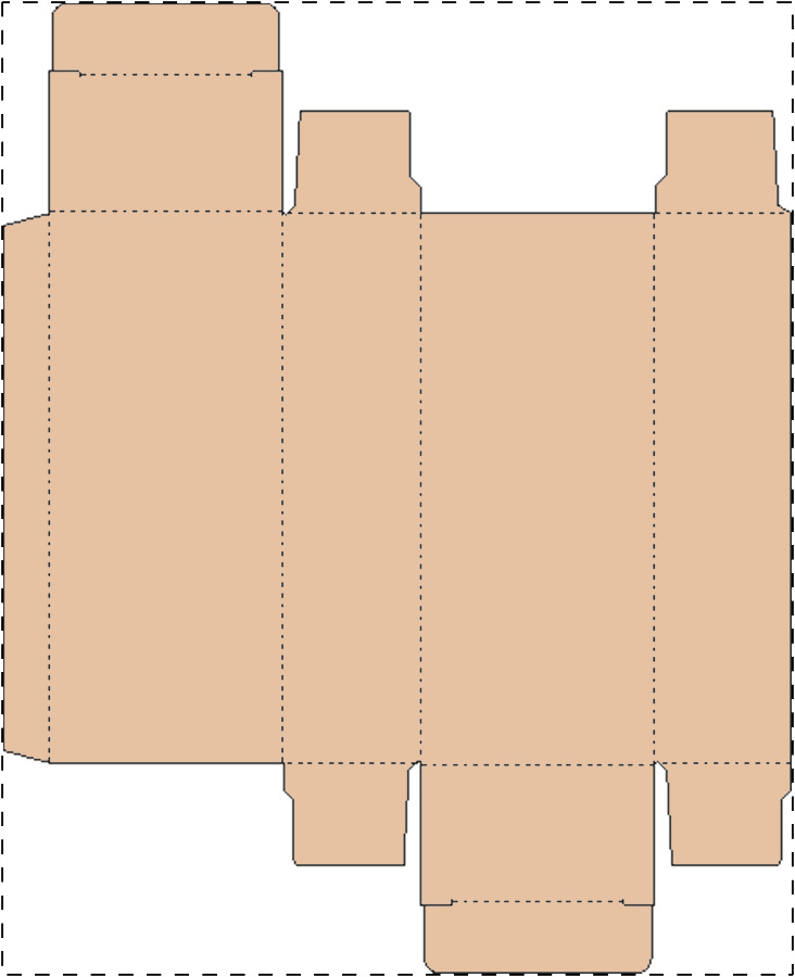Individuell gestalteter Kraftpapierkarton