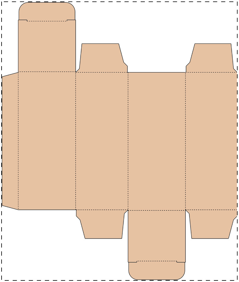Custom kraft paperboard box