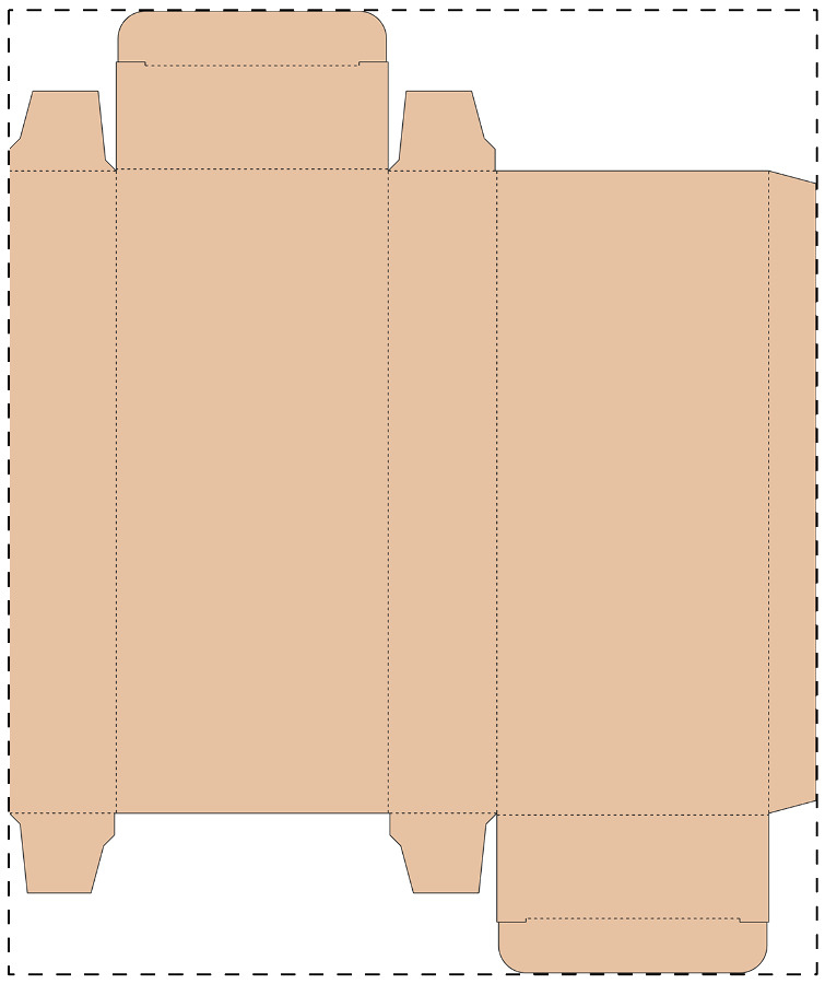 Individuell gestalteter Kraftpapierkarton