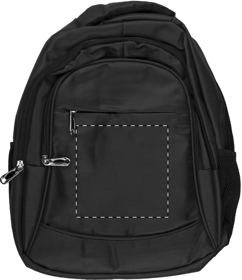 Front side - below zip