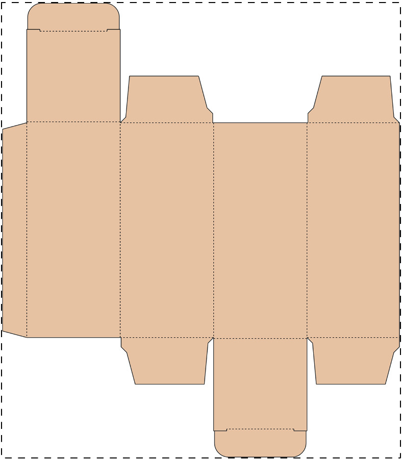Custom kraft paperboard box
