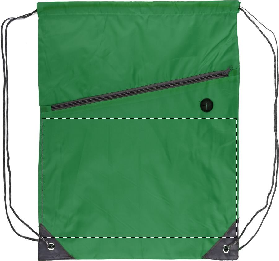 Front side - below zip