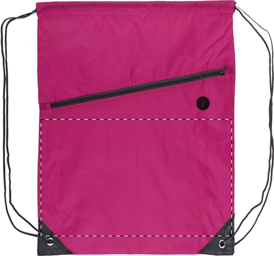 Front side - below zip