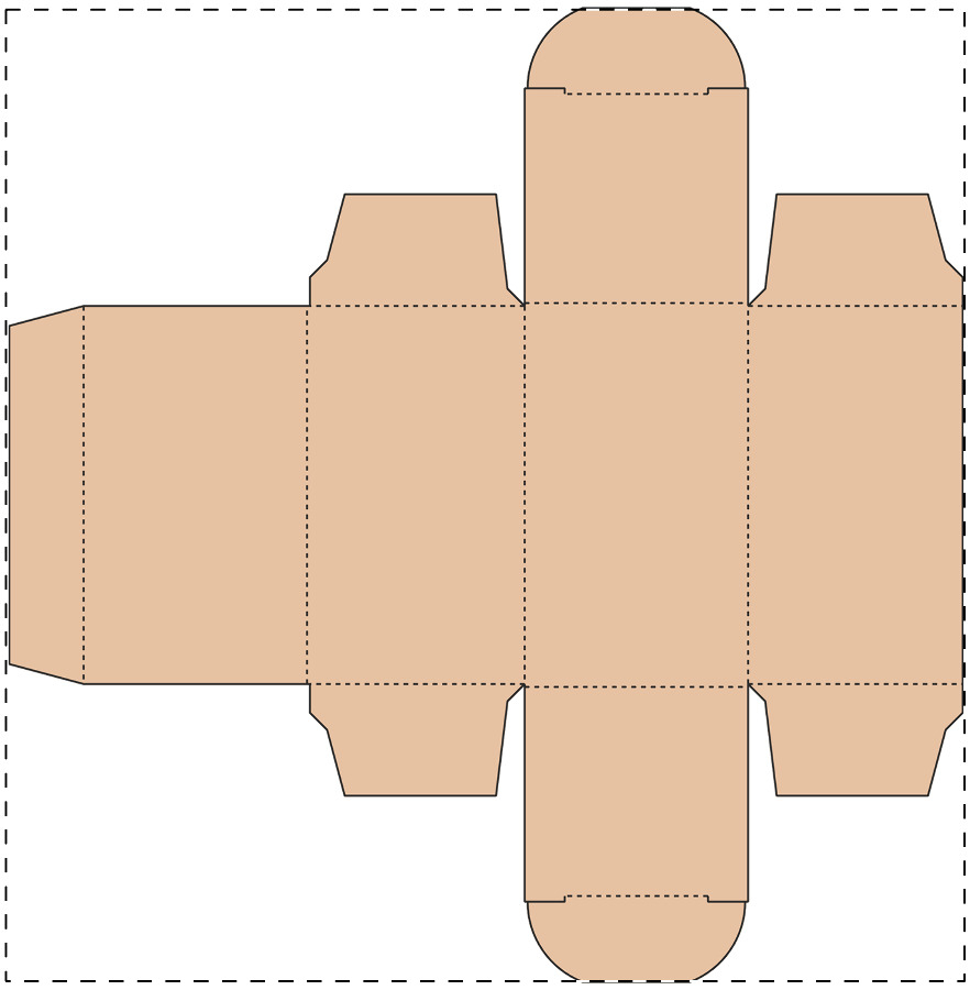 Custom kraft paperboard box