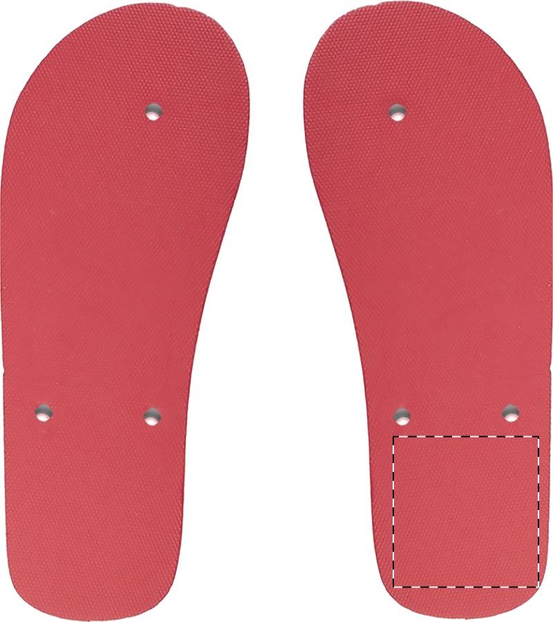 Right sole - below heel