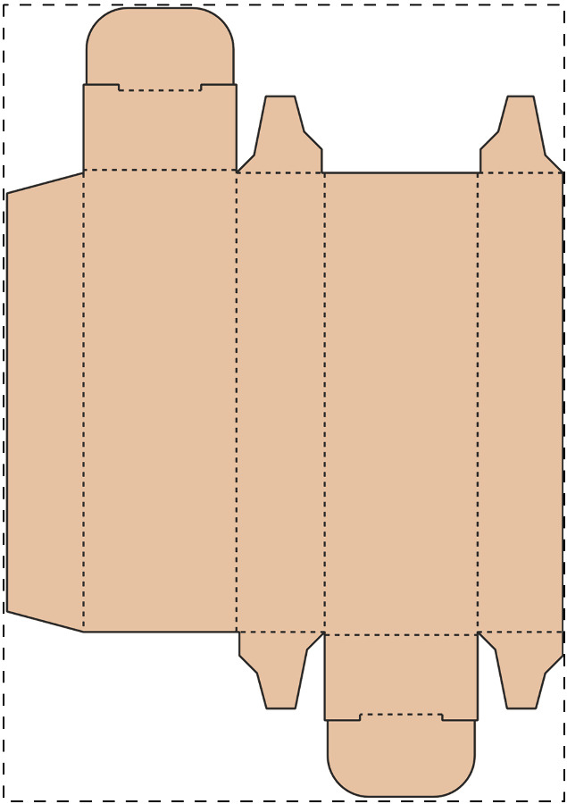 Custom kraft paperboard box