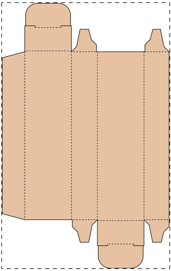 Custom kraft paperboard box