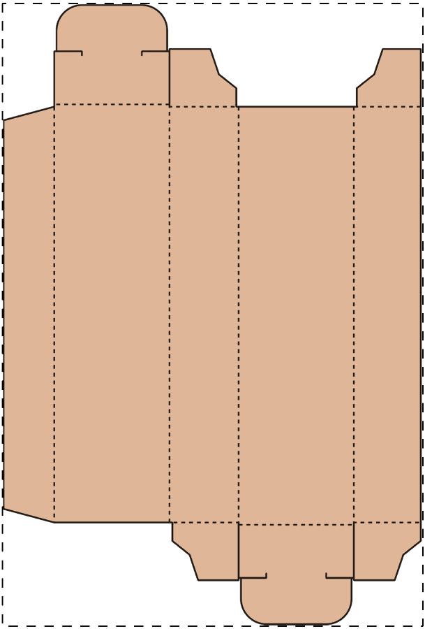 Custom kraft paperboard box