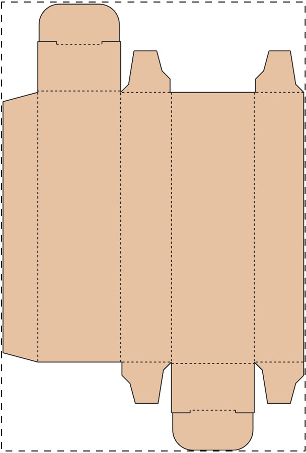 Custom kraft paperboard box