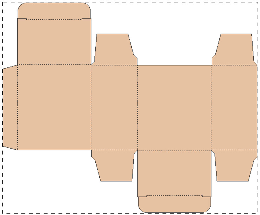 Custom kraft paperboard box