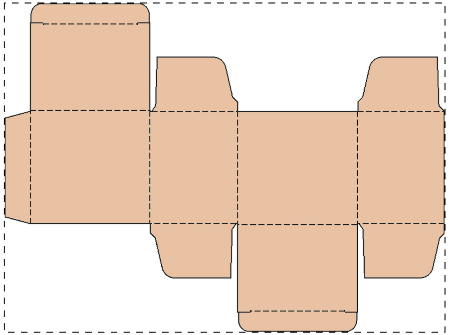 Individuell gestalteter Kraftpapierkarton