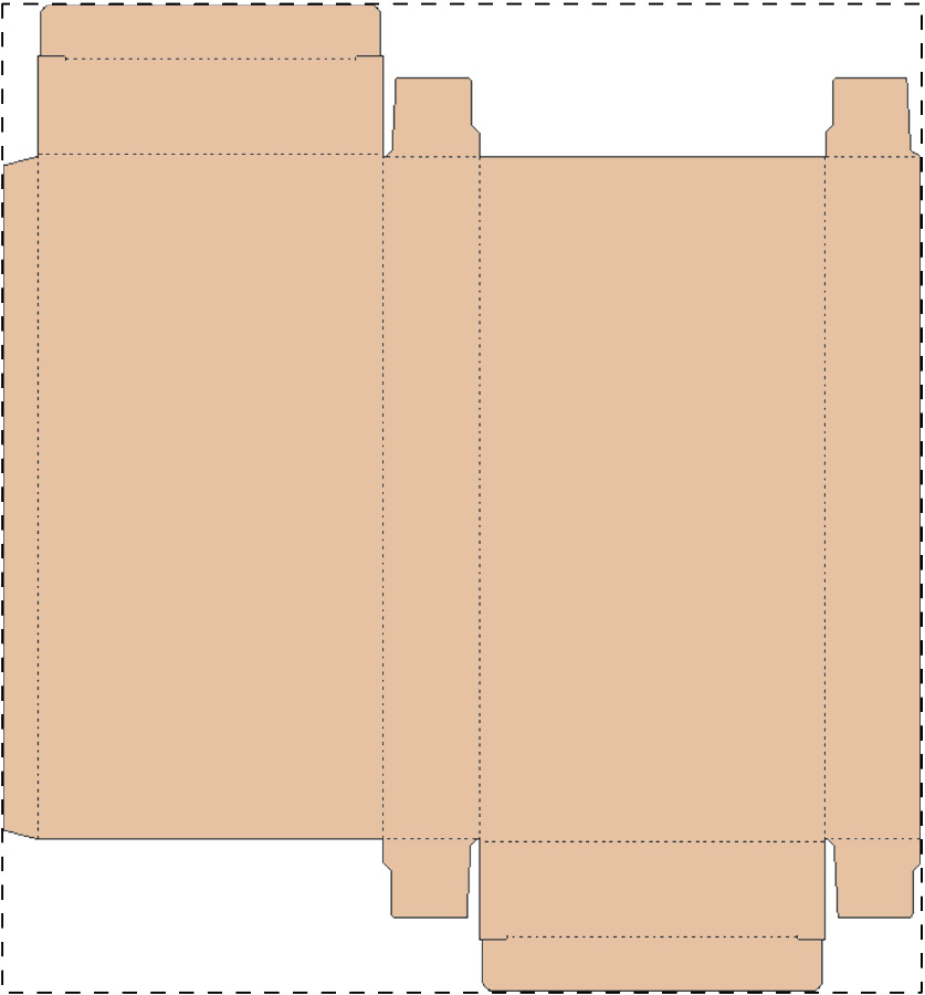 Individuell gestalteter Kraftpapierkarton