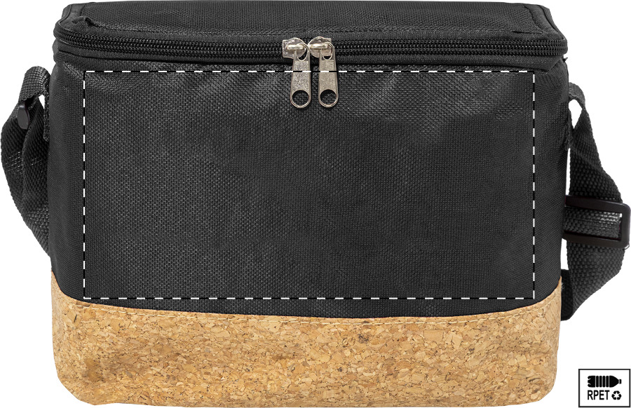 Front side - below zip